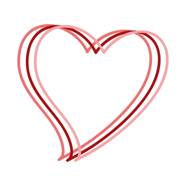 Декоративні Серця Любові Ізольовані Білому Тлі Векторна Рука Малювала Символи — стоковий вектор