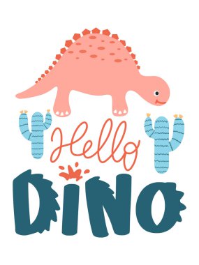 Dinozor Mektupları Yazdırma Posteri, Çantalar, Kupalar, Duvar Dekorasyonu, Bebek Odası Tasarımı ve T-Shirt Tasarımı. Çocuk Gömleği Tasarımı Dinosaur İllüstrasyonu.
