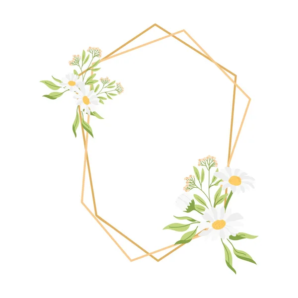 Квіткова Рамка Прикраса Запрошення Концепція Весільного Орнаменту Квітковий Елемент Кордону — стоковий вектор