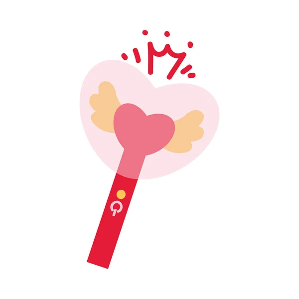 Любовное Сердце Нарисовало Слона Украшения Дня Святого Валентина — стоковый вектор
