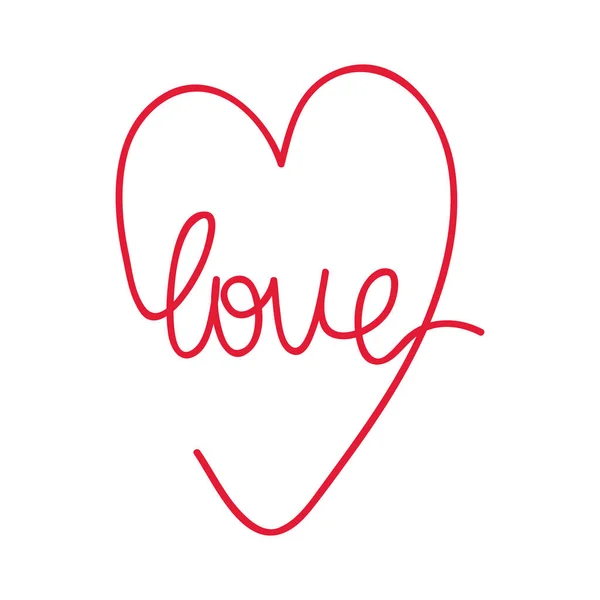 Kärlek Hjärta Hand Ritade Element Illustration För Alla Hjärtans Dag — Stock vektor