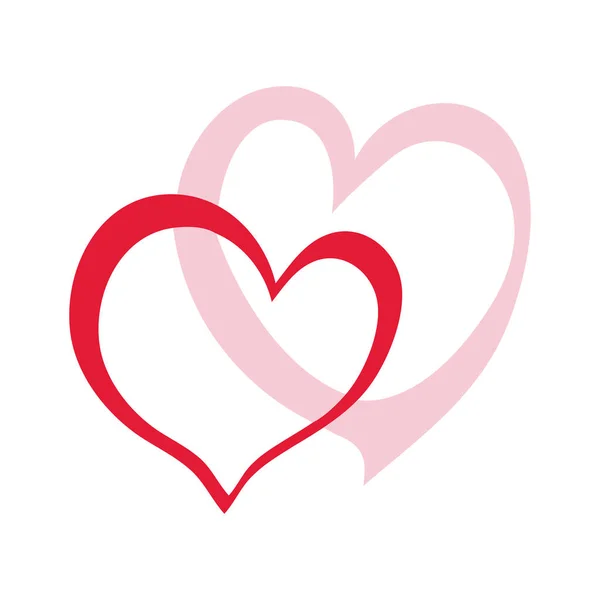Love Heart Hand Drawn Element Illustration Valentine Day Decoration — Stock Vector
