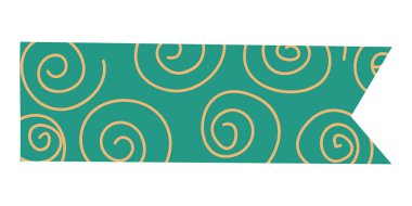 Washi kaset tasarımı Illustration. Sevimli washi kağıt çapası, çıkartma, süsleme, etiket, sembol ya da kurdele. Washi kaseti, afiş. Albüm elemanı. Vektör illüstrasyonu.