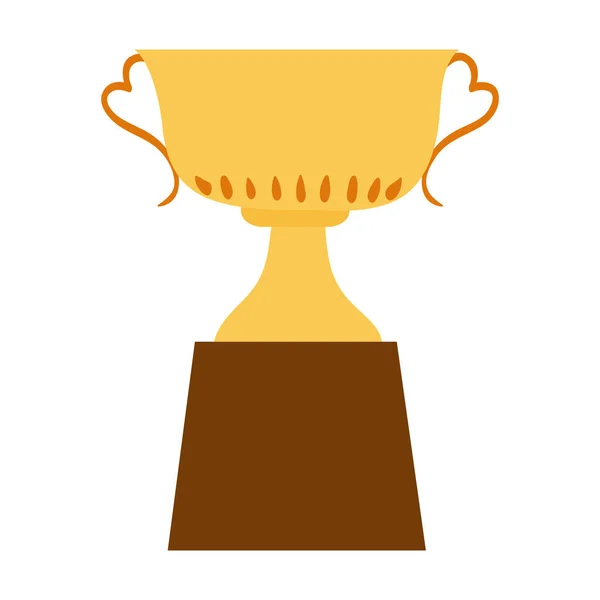 Kampioenschap Winnaar Trofee Gouden Medaille Award Illustratie Geïsoleerd Witte Achtergrond — Stockvector