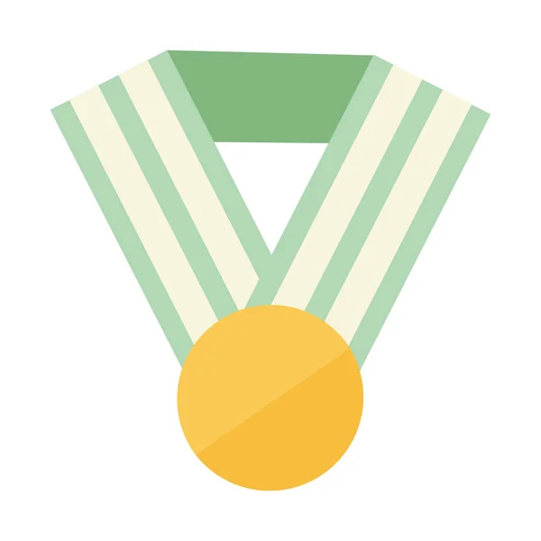 Meisterschaftspokal Goldmedaille Abbildung Isoliert Auf Weißem Hintergrund Goldmedaille Oder Siegerpokal — Stockvektor