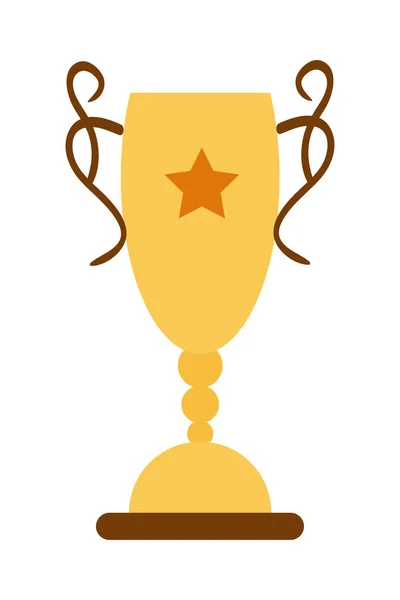 優勝トロフィー金メダル賞のイラスト白を背景に隔離された 大会優勝トロフィー賞 第1位 カップを受賞することをコンセプトに — ストックベクタ