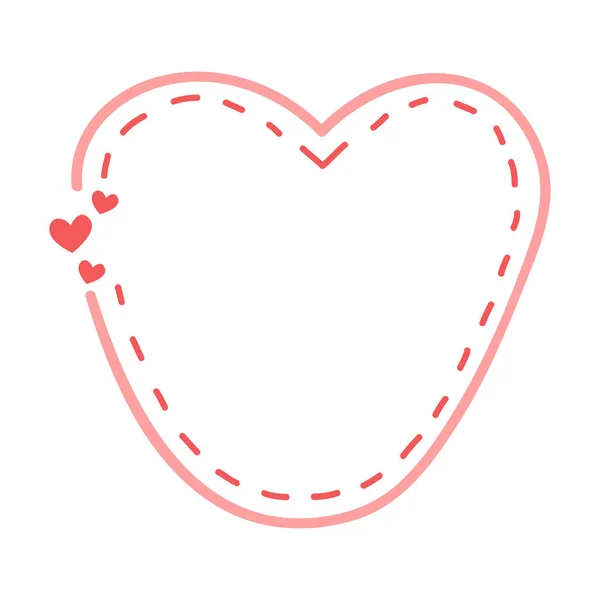 Handgetekende Love Frame Decoratie Voor Valentijnsdag Ontwerp Doodle Stijl Citaat — Stockvector
