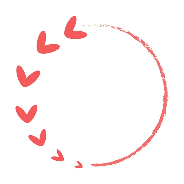 Handgezeichnete Love Frame Dekoration Für Valentinstag Design Doodle Stil Zitat — Stockvektor