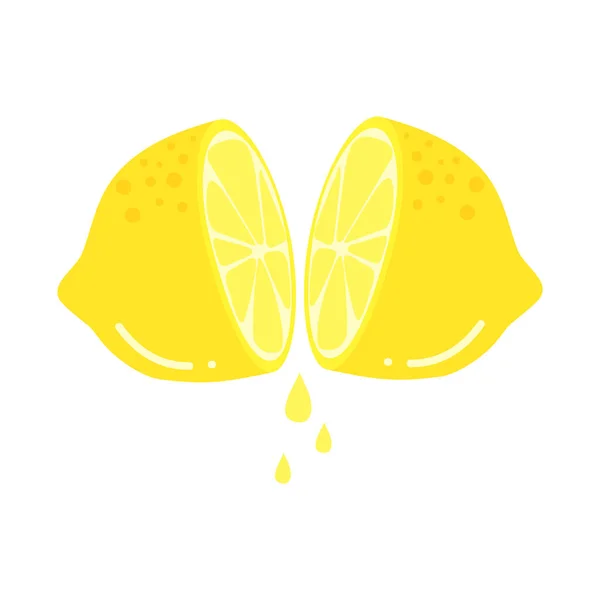 프레리 그림은 백지에서 고립되어 Lemon Slice Cartoon Illustration — 스톡 벡터