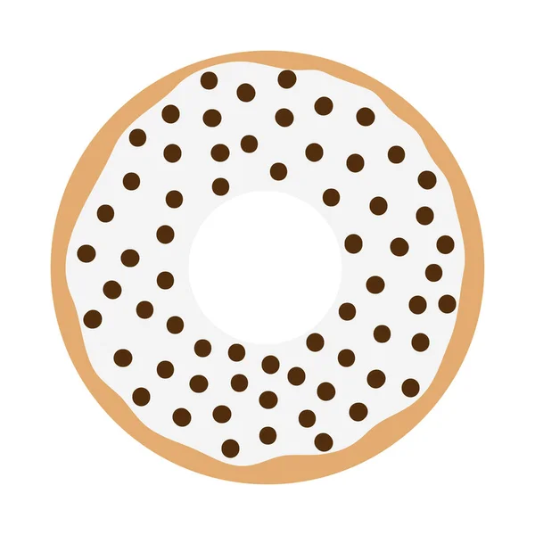 Donut Vector Ilustración Rosquillas Dulces Azúcar Vista Superior Donas Postre — Archivo Imágenes Vectoriales