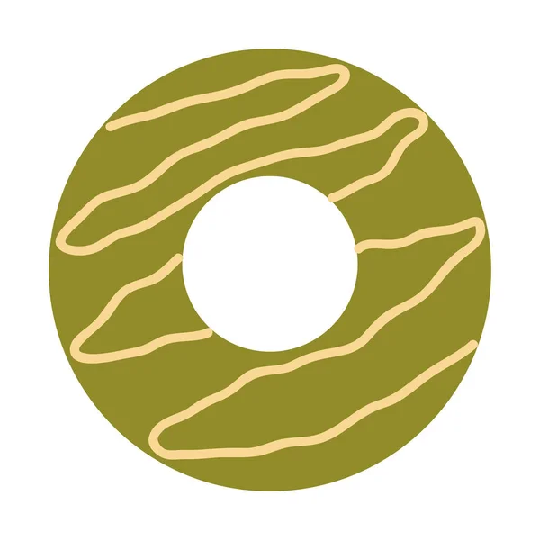 Donut Vektor Ilustrace Sladké Koblihy Horní Pohled Koblihy Cukrářský Dezert — Stockový vektor