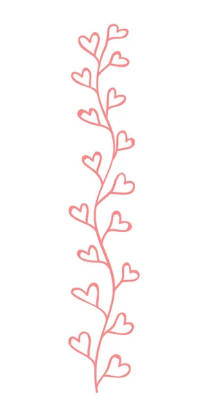 Dekorasi Unsur Jantung Untuk Valentine Perempuan Hari Ibu Undangan Grafis - Stok Vektor