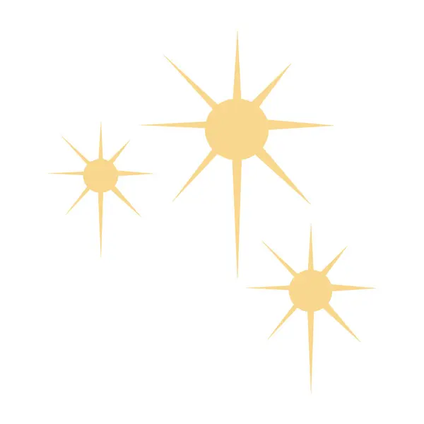 Ігристий Ефект Ілюстрація Векторні Символи Жовтий Золотий Помаранчевий Блищить Іскровий — стоковий вектор