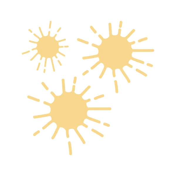 Ilustración Del Efecto Chispeante Amarillo Oro Naranja Chispas Símbolos Vector — Archivo Imágenes Vectoriales