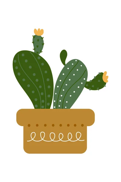 Illustration Des Plantes Maison Accueil Élément Décoration Végétale Illustration Une — Image vectorielle