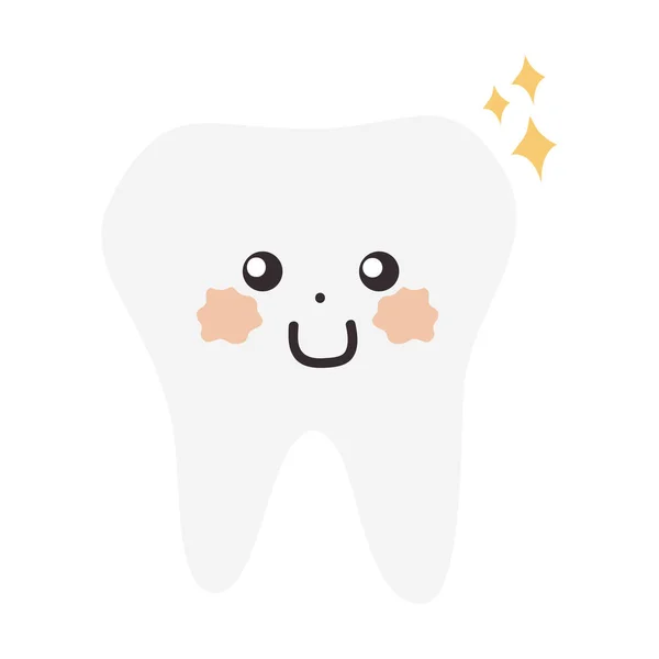 Teeth Cartoon Character Illustration Cartoon Dental Character Cute Dentist Mascot — Stock Vector