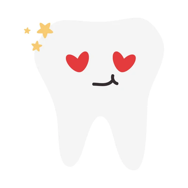 Δόντια Εικονογράφηση Χαρακτήρα Κινουμένων Σχεδίων Καρτούν Οδοντικός Χαρακτήρας Χαριτωμένη Οδοντίατρος — Διανυσματικό Αρχείο