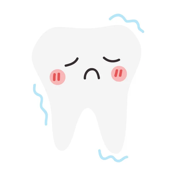 Zähne Zeichentrickfigur Illustration Zeichentrick Charakter Nettes Zahnarzt Maskottchen Zahngesundheit Und — Stockvektor