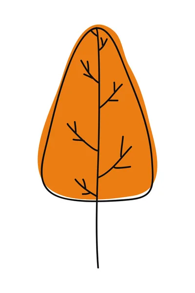 Мультяшне Дерево Ізольовано Білому Тлі Простий Сучасний Стиль Милі Рослини — стоковий вектор