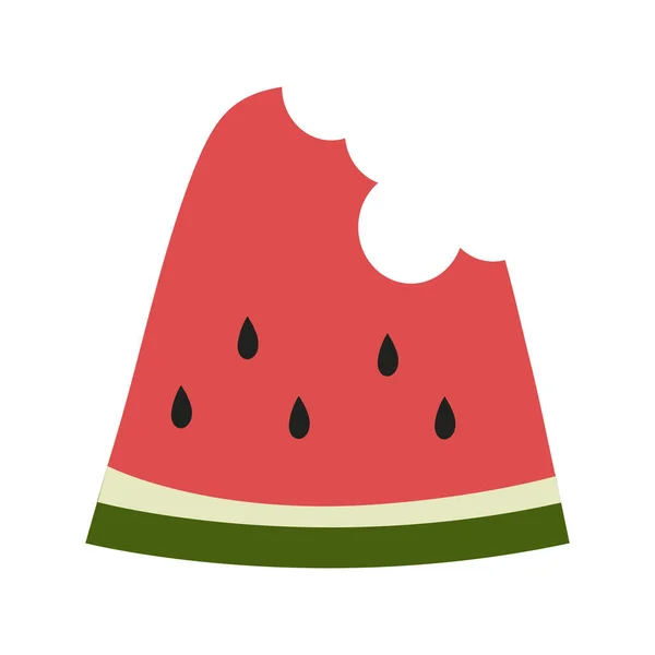 Frische Und Saftige Ganze Wassermelonen Und Scheiben Illustration Cartoon Frische — Stockvektor