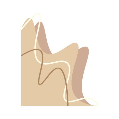 Estetik Dalga Sınır Vektörü İllüstrasyonu. Köşe sınırları, sınır çerçevesi, sınır vektörü, düz tasarım sınırı, estetik sınırlar