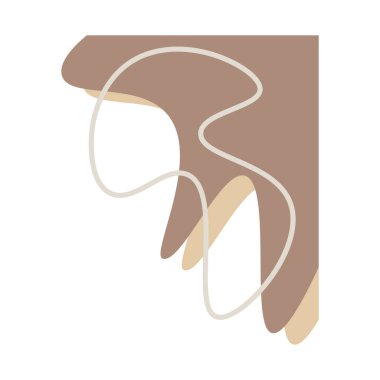 Estetik Dalga Sınır Vektörü İllüstrasyonu. Köşe sınırları, sınır çerçevesi, sınır vektörü, düz tasarım sınırı, estetik sınırlar