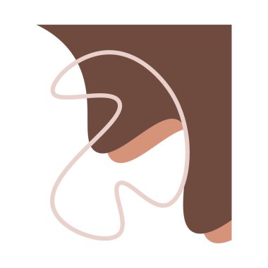 Estetik Dalga Sınır Vektörü İllüstrasyonu. Köşe sınırları, sınır çerçevesi, sınır vektörü, düz tasarım sınırı, estetik sınırlar