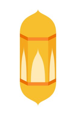 İslami Element İllüstrasyonu. Ramazan ikonu, fener, deve, cami. Düz stil. İzole edilmiş premium vektör çizimi. Ramazan Kareem kutlaması için mükemmel..