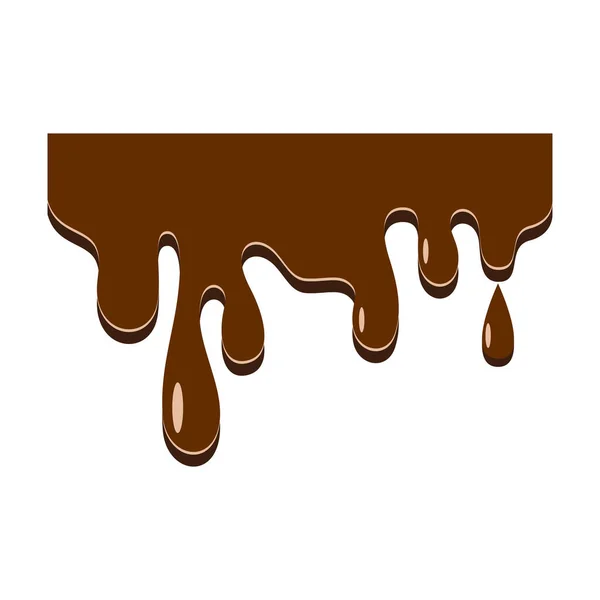 Borda Chocolate Sem Emenda Gotejamento Dripping Borda Chocolate Isolado Fundo —  Vetores de Stock