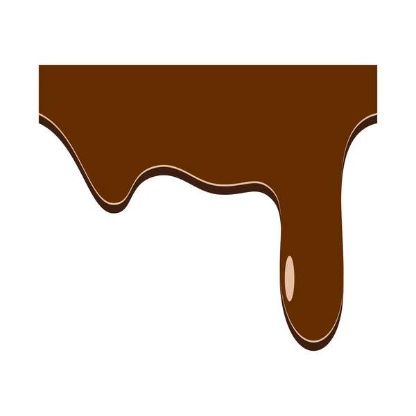 Borda Chocolate Sem Emenda Gotejamento Dripping Borda Chocolate Isolado Fundo — Vetor de Stock