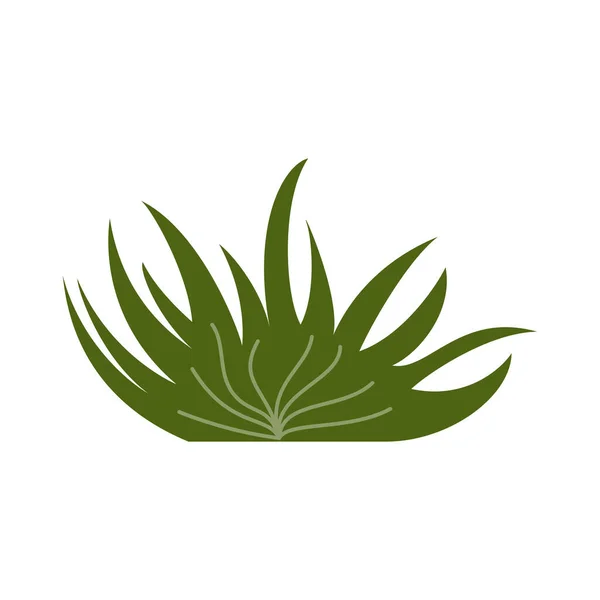 Μπους Και Grass Εικονογράφηση Απλή Αφηρημένη Floral Επίπεδη Απεικόνιση Διάνυσμα — Διανυσματικό Αρχείο