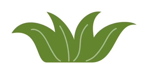 Μπους Και Grass Εικονογράφηση Απλή Αφηρημένη Floral Επίπεδη Απεικόνιση Διάνυσμα — Διανυσματικό Αρχείο