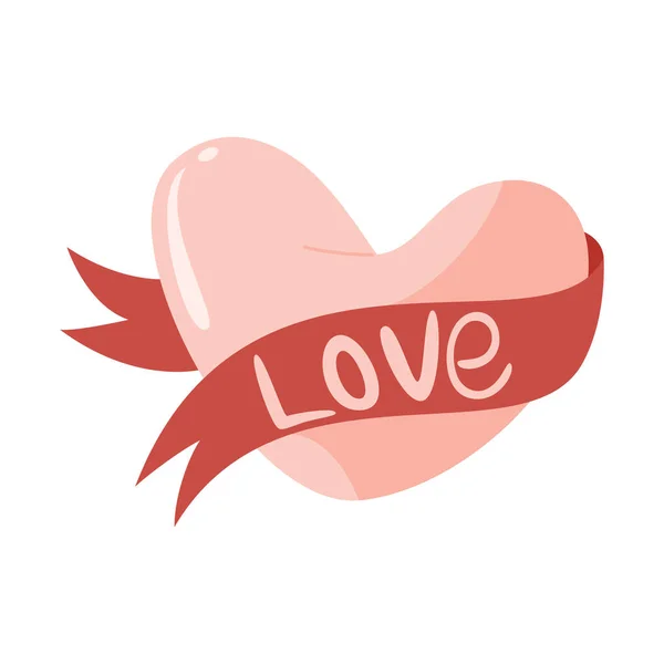 Valentine Day Element Illustration Isolated White Background Valentine Icon Pink — Stock Vector
