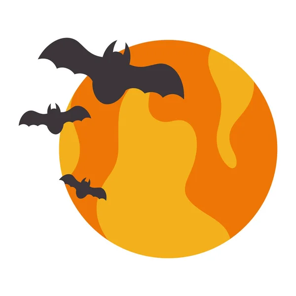 Elementos Assustadores Design Plano Halloween Halloween Cartoon Illustration Isolado Fundo —  Vetores de Stock