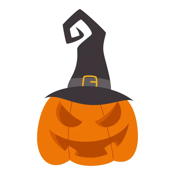 Läskiga Halloween Flat Design Elements Halloween Tecknad Illustration Isolerad Vit — Stock vektor