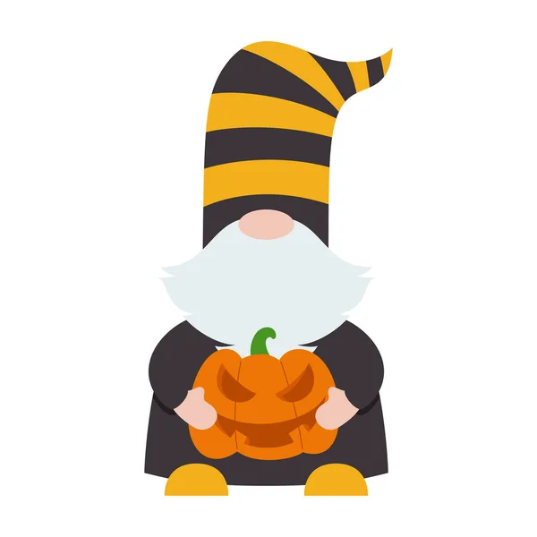 Söt Halloween Gnomes Illustration Isolerad Vit Bakgrund Söta Gnomes Halloween — Stock vektor