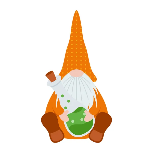 Χαριτωμένο Απόκριες Gnomes Εικονογράφηση Απομονώνονται Λευκό Φόντο Χαριτωμένο Gnomes Απόκριες — Διανυσματικό Αρχείο