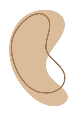 Soyut sıvı şekil. Sıvı estetik düz renk tasarım vektör çizim şablonu. Yazdırma ve web tasarımı için kullanıma hazır