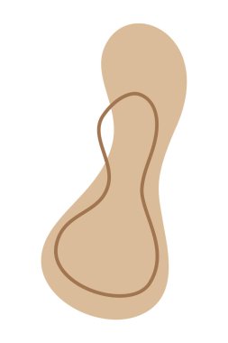 Soyut sıvı şekil. Sıvı estetik düz renk tasarım vektör çizim şablonu. Yazdırma ve web tasarımı için kullanıma hazır