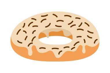 İş logonuz, ticari ürün tişörtünüz, çıkartmalarınız ve etiket tasarımlarınız, posteriniz, tebrik kartlarınız reklam şirketiniz veya markalarınız için leziz halka donatları çizim vektör çizimleri.