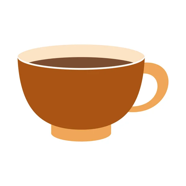白を基調としたコーヒーイラスト コーヒー アイスコーヒー ホットコーヒー フラットカートンイラストのカップ 精力的な飲料醸造カフェやバーやレストラン — ストックベクタ