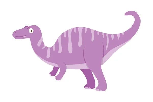 Illustration Dessins Animés Dinosaures Isolés Arrière Plan Blanc Adorable Personnage — Image vectorielle