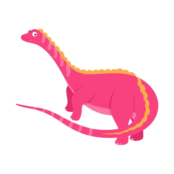 恐龙卡通图解在白色背景中孤立 可敬的滑稽恐龙角色 可爱的小恐龙侏罗纪史前卡通动物 — 图库矢量图片