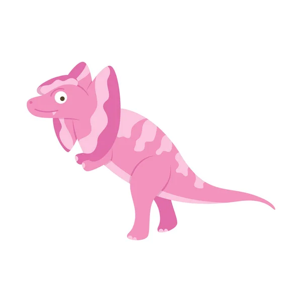 恐龙卡通图解在白色背景中孤立 可敬的滑稽恐龙角色 可爱的小恐龙侏罗纪史前卡通动物 — 图库矢量图片