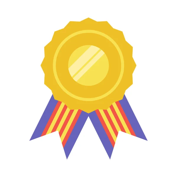 Золота Медаль Або Значок Нагородження Переможців Логотип Підходить Елемента Дизайну — стоковий вектор