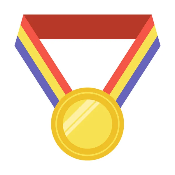 金メダルや受賞者賞のアイコン チャンピオンシップメダル 1位の受賞者 青銅のメダルの設計要素に適しています リボン付きサークル賞 業績記号 — ストックベクタ