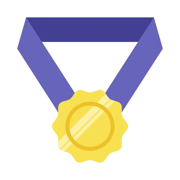 Золота Медаль Або Значок Нагородження Переможців Логотип Підходить Елемента Дизайну — стоковий вектор