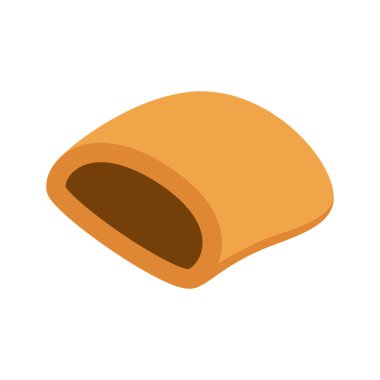 Kurabiye Çizgi Film İllüstrasyonu. Çikolatalı bisküvi çizgi film ikonu. Bir çerez düz ikon vektör çizimi tasarımı, bu vektör simgeler, logolar, illüstrasyonlar, çıkartmalar, kitaplar vs. için uygundur.