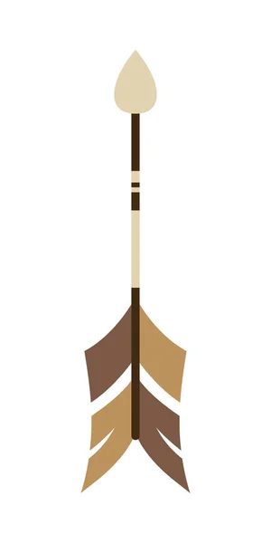 Ilustración Flecha Étnica Flecha Boho Diseño Plano Ilustración Elemento Diseño — Vector de stock