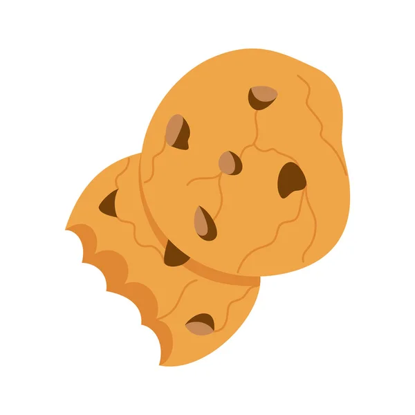 Cookies Ilustração Dos Desenhos Animados Biscoito Chocolate Ícone Dos Desenhos — Vetor de Stock